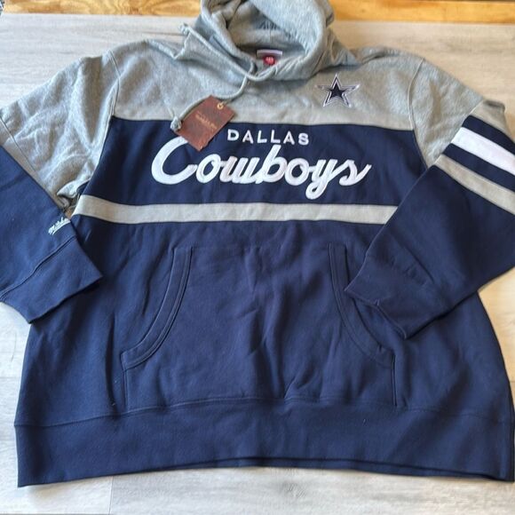 Mitchell & Ness Dallas Cowboys Navy/ Head Coach Pullover Hoodie 3 XL NWT in pkg - Picture 5 of 9